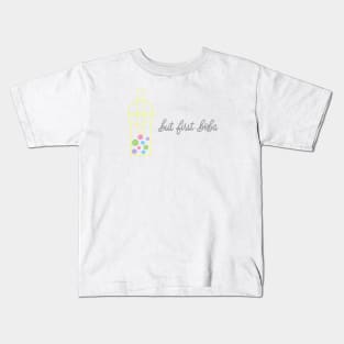 But First, Boba in Rainbow Pastels Kids T-Shirt